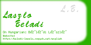 laszlo beladi business card